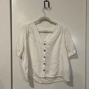 Madewell White Button-Down Women's Shirt
